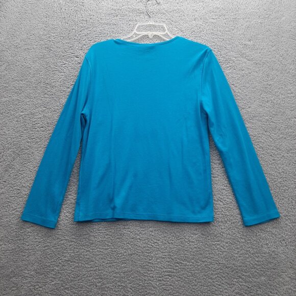 Don't Get Your Tinsel In A Tangle Blue Long Sleeve Holiday Shirt Funny Size Larg - Picture 2 of 4